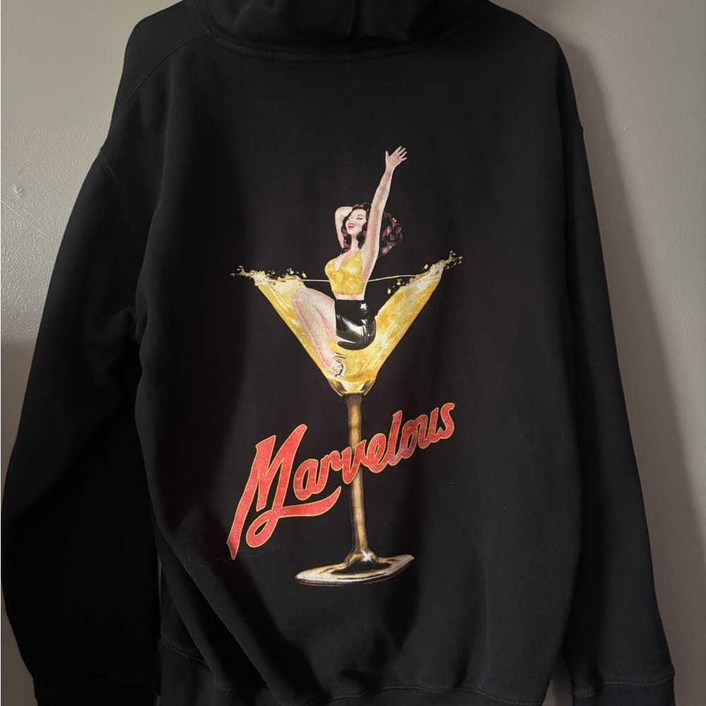 Black Hoodie with Marvelous Graphic